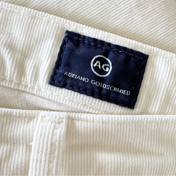 NEW AG The Stevie Ankle Corduroy Pants in Winter White Size 26 R - Picture 11 of 12